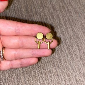 Madewell gold post earrings.